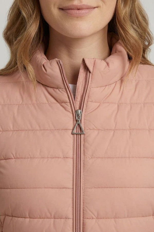 Pink | High Neck Zip-Up Padded Puffer Jacket