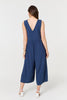 Indigo | Relaxed Sleeveless Wide Crop Jumpsuit
