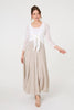 White | Crochet Open Knit Waterfall Cardigan
