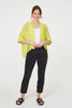 Green | Crochet Knit Texture Waterfall Cardigan
