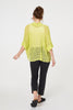 Green | Crochet Knit Texture Waterfall Cardigan
