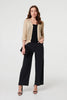 Gold | Chevron Texture Mesh 1/2 Sleeve Cardigan
