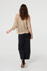 Gold | Chevron Texture Mesh 1/2 Sleeve Cardigan
