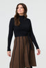 Tan | Chevron Print Fit & Flare Knit Dress
