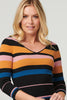 Black | Striped 3/4 Sleeve Knit Dress