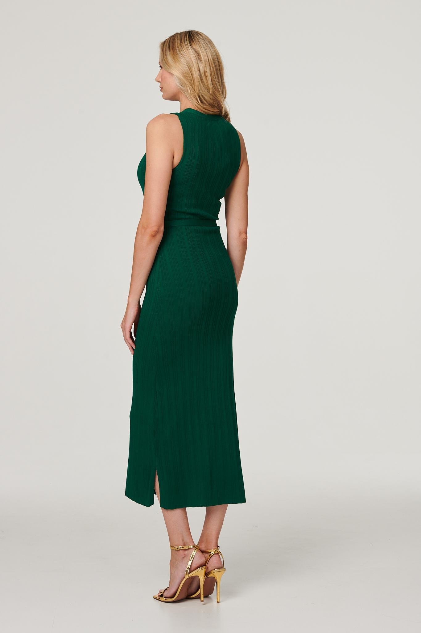 Green | Sleeveless Knit Shift Dress