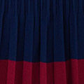 Navy | Colour Block Tie Neck Short Jumper Dress
