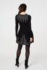 Black | Printed Knit Dress With Removable Rollneck
