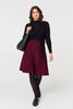 Black | Checked Pleated Knee Length Jumper Dress
