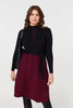Black | Checked Pleated Knee Length Jumper Dress
