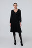Black | Semi Sheer Pleated Knee length Dress
