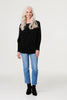 Black | Embellished Long Sleeve Knit Top