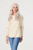 Cream | Embellished Long Sleeve Knit Top