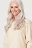Cream | Embellished Long Sleeve Knit Top
