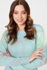 Green | Marble Print Metallic Relaxed Jumper
