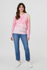 Pink | Marble Print Metallic Relaxed Jumper
