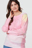 Pink | Marble Print Metallic Relaxed Jumper
