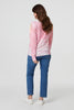 Pink | Marble Print Metallic Relaxed Jumper
