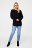 Black | Lace Back Relaxed Fit Knit Top