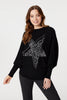 Black | Star Embellished Knit Sweater