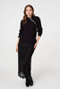 Black | Textured Knit Button Detail Jumper
