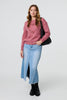Pink | Heart Pearl Embellished Jumper
