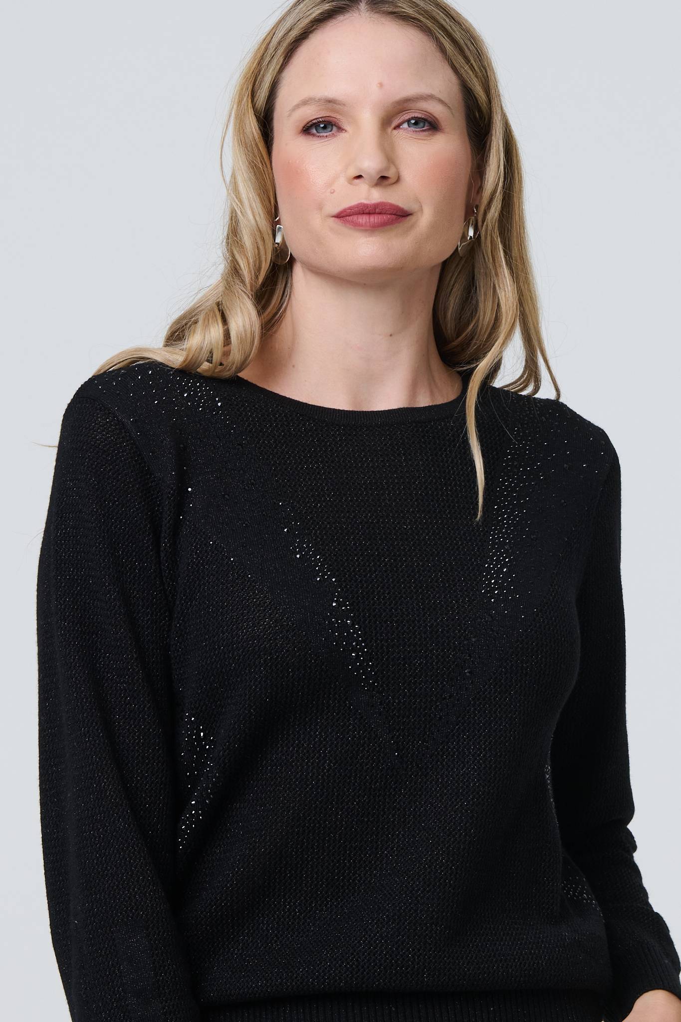 Sparkly Fine Knit Slim Jumper Izabel London