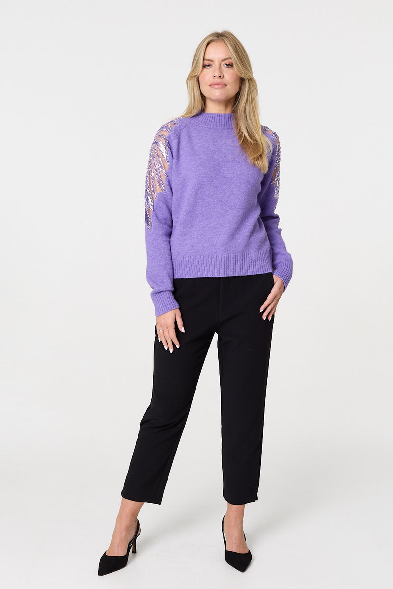 Purple sparkly jumper on sale