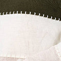 Khaki | Striped Contrast Stitching Slim Jumper

