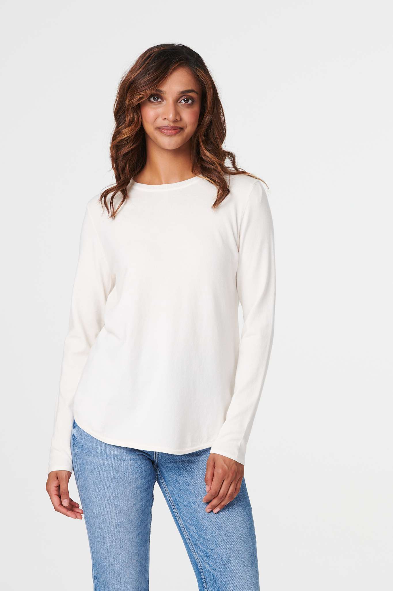 Ivory | Long Sleeve Knit Pullover