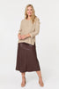 Beige | Mesh Texture 3/4 Sleeve Relaxed Top
