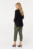 Black | Mesh Texture 3/4 Sleeve Relaxed Top
