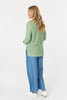 Sage | Mesh Texture 3/4 Sleeve Relaxed Top
