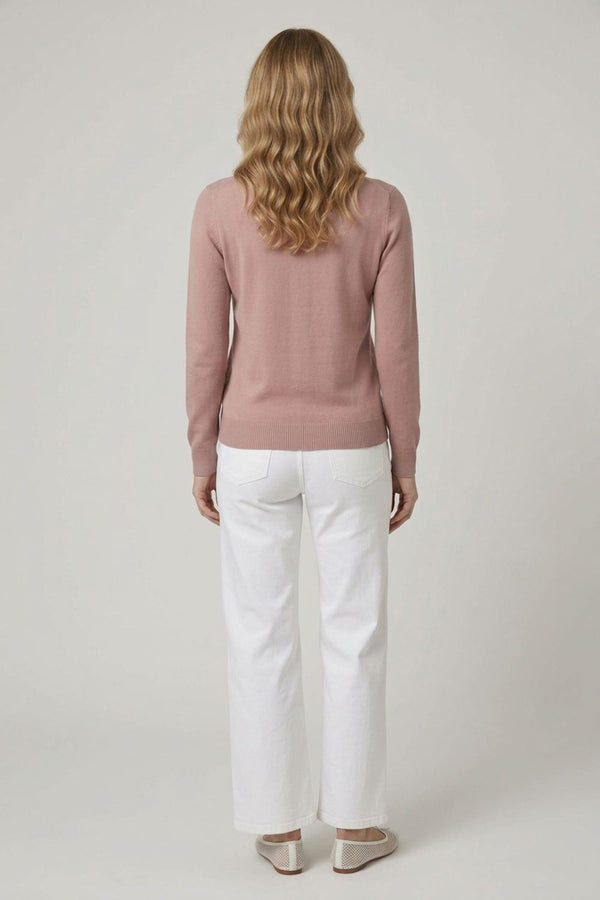 Tan | Floral Gemstone Embellished Jumper