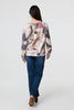 Grey | Abstract Print Long Sleeve Knit Top
