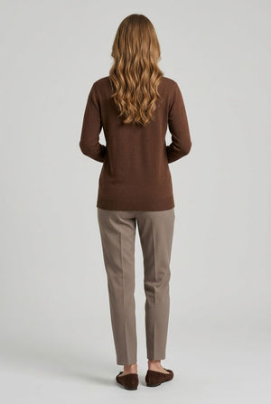 Brown | Sparkle Star Textured Embellished Jumper