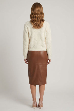 Cream | Soft Chevron Textured Jumper