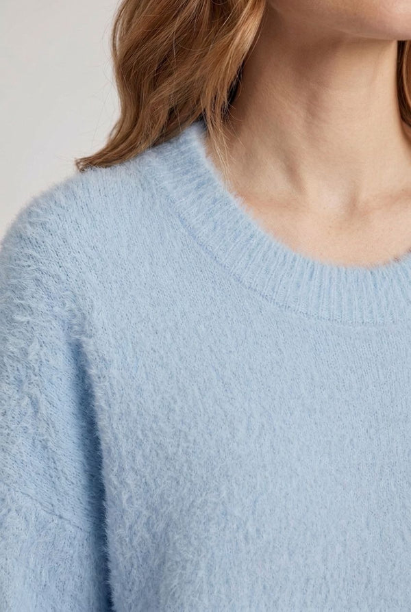 Blue | Soft Textured Long Sleeve Jumper

