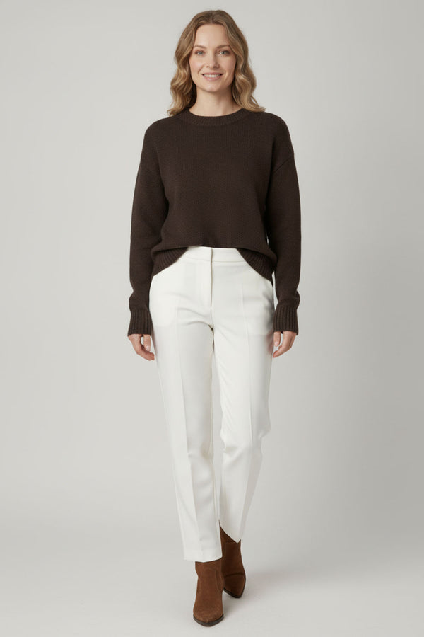Blue | Textured Relaxed Drop Shoulder Jumper