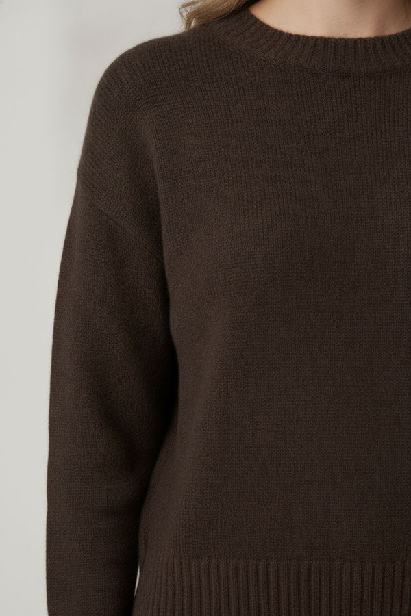Blue | Textured Relaxed Drop Shoulder Jumper