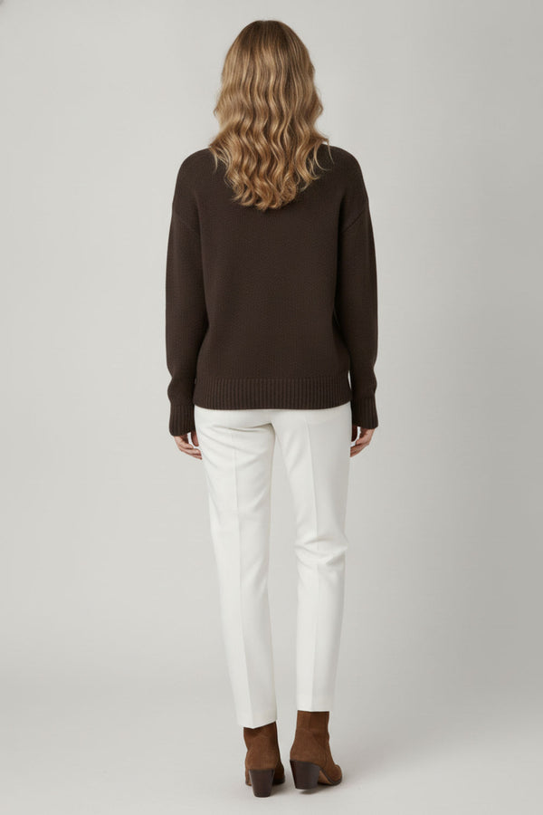 Blue | Textured Relaxed Drop Shoulder Jumper
