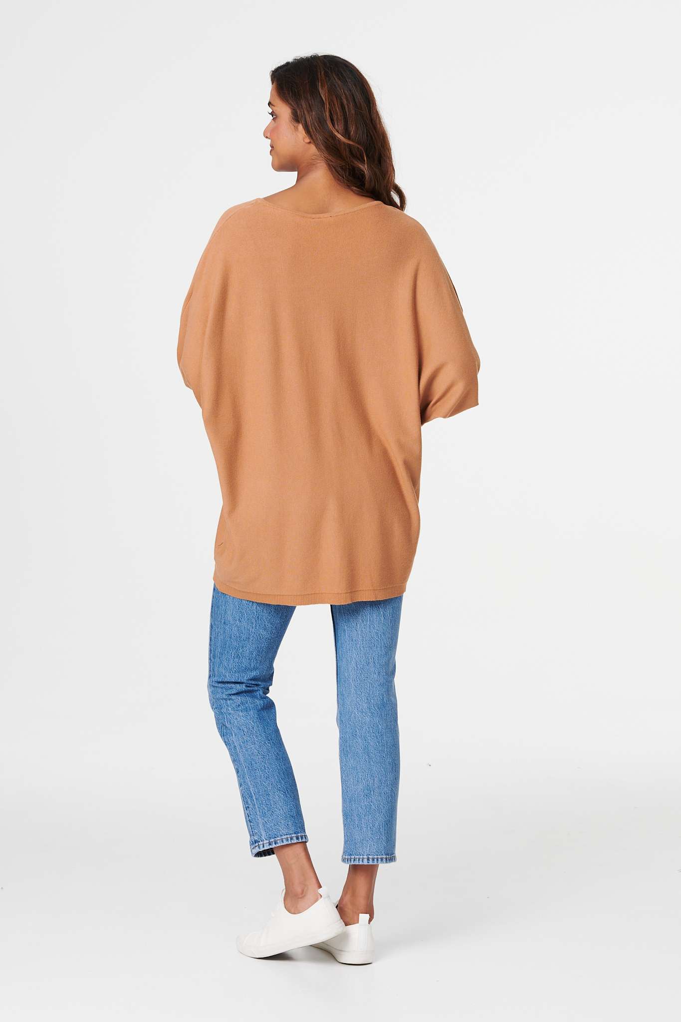 Brown | Star Oversized Knit Pullover