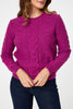 Orchid | Textured Long Sleeve Knitted Jumper
