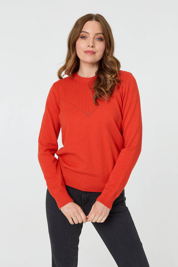Textured Knit Slim Fit Jumper