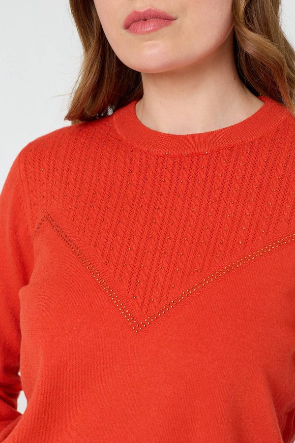 Textured Knit Slim Fit Jumper