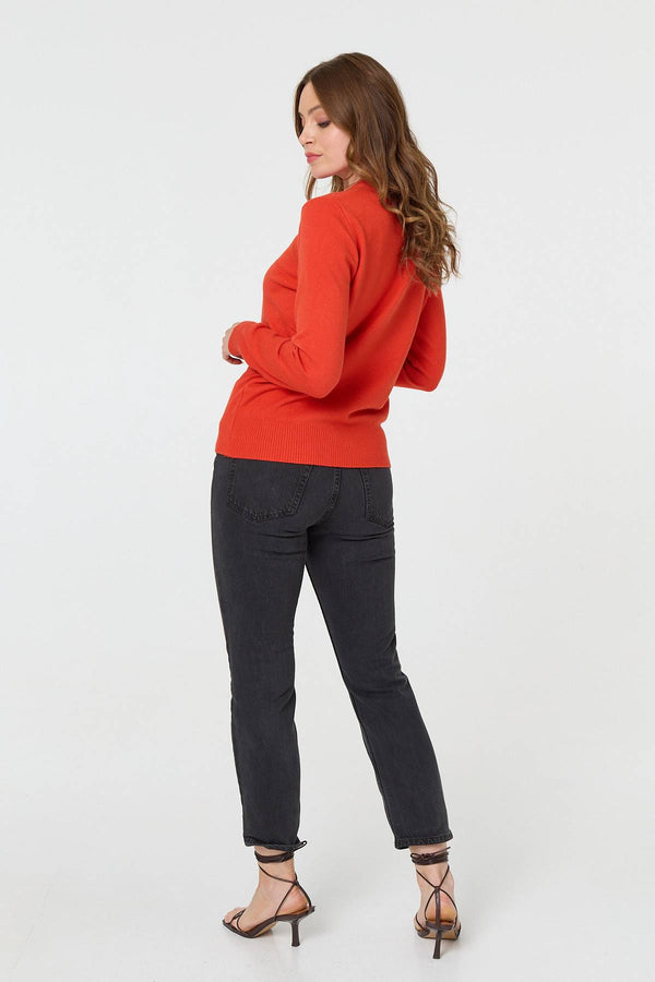 Textured Knit Slim Fit Jumper