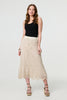 Ivory | Mesh Crochet Texture Tie Waist Midi Skirt
