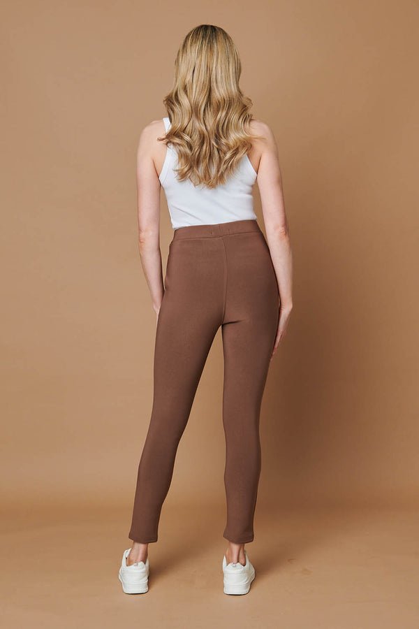 Taupe | High Waist Fleece Lined Leggings