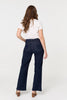 Navy | Denim High Waist Wide Leg Jeans
