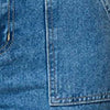 Blue | High Waist Denim Cargo Jeans
